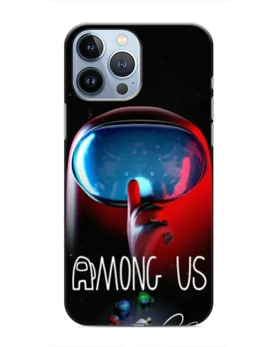 Чохол для iPhone 13 Pro з картинкою «Червоний імпостер — макро»
