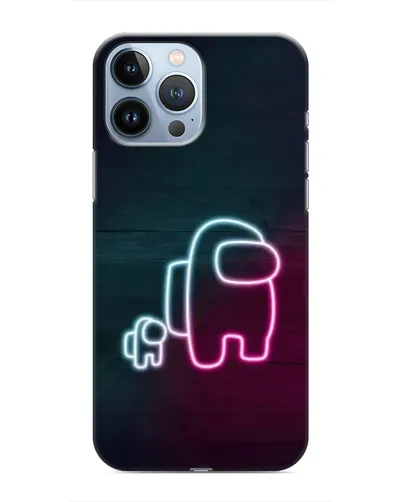 Чохол для iPhone 13 Pro з картинкою «Among Us неон-арт»