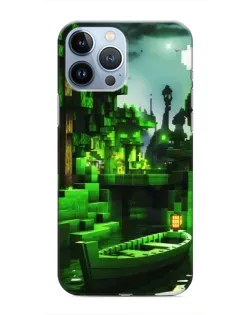 Чохол для iPhone 13 Pro з картинкою «Minecraft лісовий пейзаж»