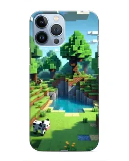Чохол для iPhone 13 Pro з картинкою «Minecraft літній день»