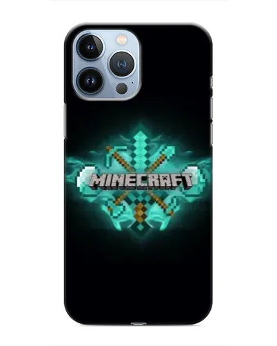 Чохол для iPhone 13 Pro з картинкою «Minecraft Diamond лого» Чохол для iPhone 13 Pro з картинкою «Minecraft Diamond лого»