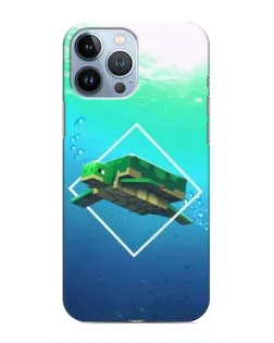 Чохол для iPhone 13 Pro з картинкою «Черепаха Minecraft»