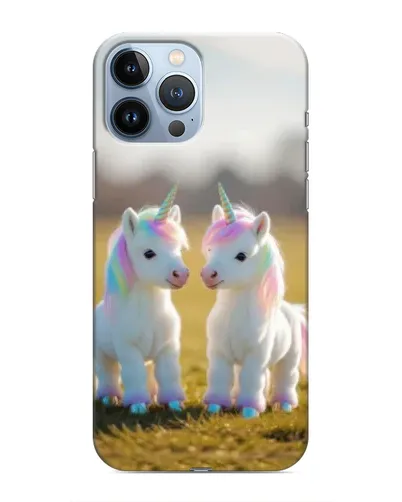 Чехол для iPhone 13 Pro с картинкой «Пара единорогов»