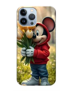 Чехол для iPhone 13 Pro с картинкой «Микки с тюльпанами» Чехол для iPhone 13 Pro с картинкой «Микки с тюльпанами»