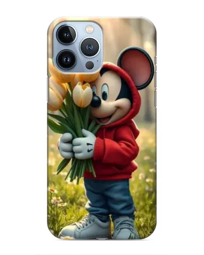 Чехол для iPhone 13 Pro с картинкой «Микки с тюльпанами» Чехол для iPhone 13 Pro с картинкой «Микки с тюльпанами»