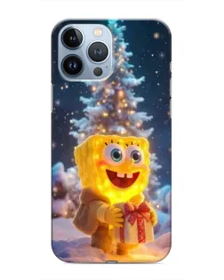 Чехол для iPhone 13 Pro с картинкой «Рождественский Спанч Боб» Чехол для iPhone 13 Pro с картинкой «Рождественский Спанч Боб»
