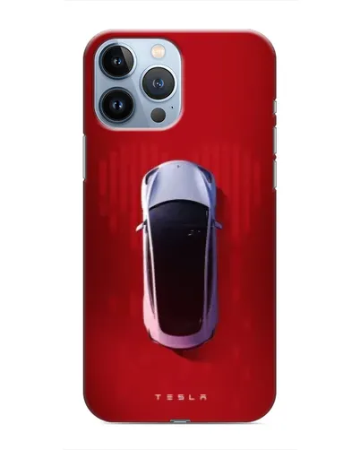 Чехол для iPhone 13 Pro с картинкой «Tesla Top View»