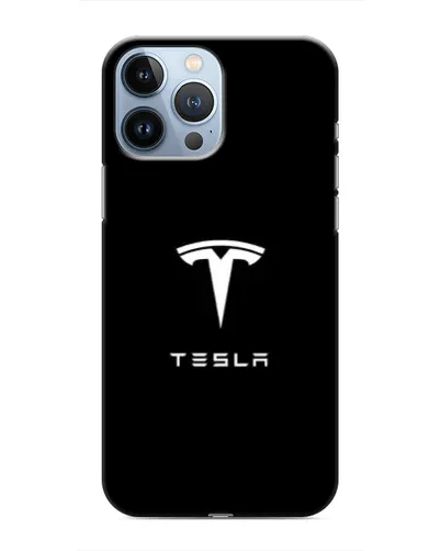 Чехол для iPhone 13 Pro с картинкой «Tesla White Logo»