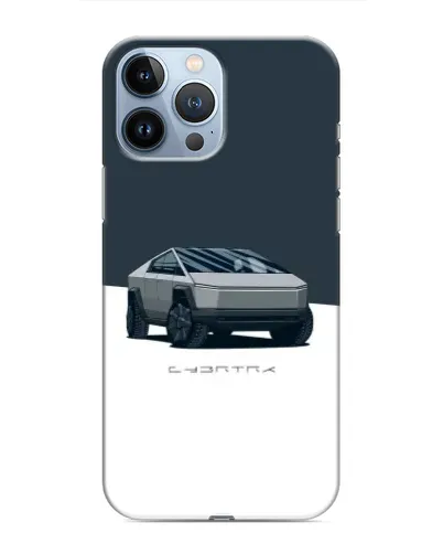 Чехол для iPhone 13 Pro с картинкой «Серебристый Cybertruck Tesla»