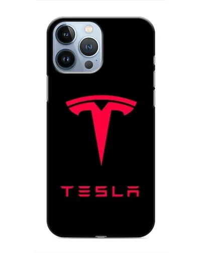 Чехол для iPhone 13 Pro с картинкой «Tesla Red Logo»