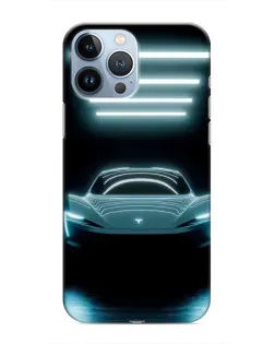 Чохол для iPhone 13 Pro з картинкою «Tesla в неоні» Чохол для iPhone 13 Pro з картинкою «Tesla в неоні»