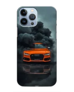 Чохол для iPhone 13 Pro з картинкою «Audi у хмарах диму»