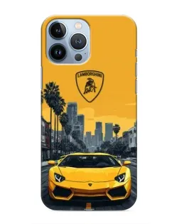 Чохол для iPhone 13 Pro з картинкою «Жовтий Lamborghini місто» Чохол для iPhone 13 Pro з картинкою «Жовтий Lamborghini місто»