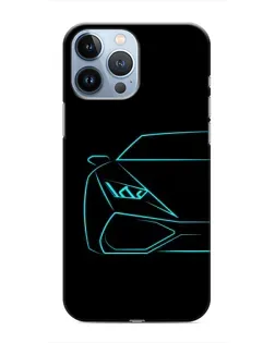Чохол для iPhone 13 Pro з картинкою «Блакитний силует Lamborghini» Чохол для iPhone 13 Pro з картинкою «Блакитний силует Lamborghini»
