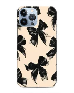 Чохол для iPhone 13 Pro з картинкою «Патерн чорні банти» Чохол для iPhone 13 Pro з картинкою «Патерн чорні банти»