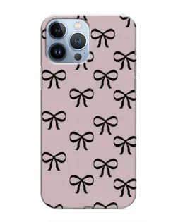 Чохол для iPhone 13 Pro з картинкою «Чорні бантики»