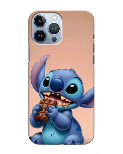 Чехол для iPhone 13 Pro с картинкой «Стич ест шоколад»