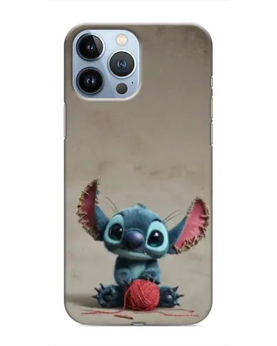 Чехол для iPhone 13 Pro с картинкой «Стич на коричневом фоне»