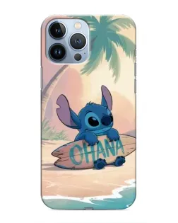 Чехол для iPhone 13 Pro с картинкой «Стич на серфе»