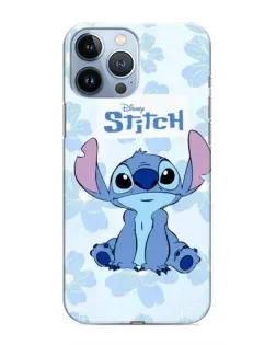 Чехол для iPhone 13 Pro с картинкой «Stitch среди цветов»