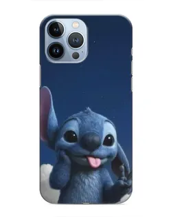 Чехол для iPhone 13 Pro с картинкой «Стич в облаках»