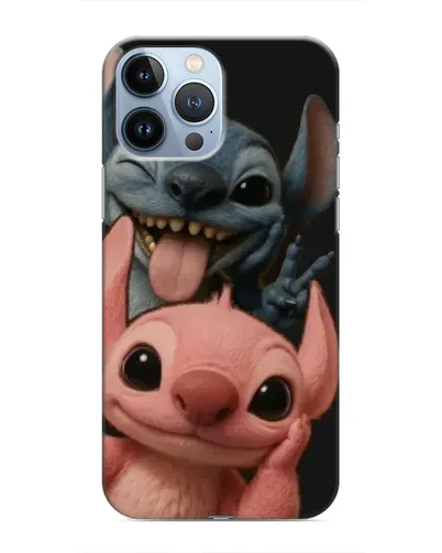 Чехол для iPhone 13 Pro с картинкой «Стич и Ангел»