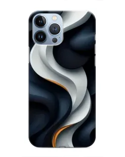 Чохол для iPhone 13 Pro з картинкою «Об'ємні чорно-білі стрічки» Чохол для iPhone 13 Pro з картинкою «Об'ємні чорно-білі стрічки»