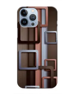 Чохол для iPhone 13 Pro з картинкою «Коричневі об'ємні квадрати» Чохол для iPhone 13 Pro з картинкою «Коричневі об'ємні квадрати»