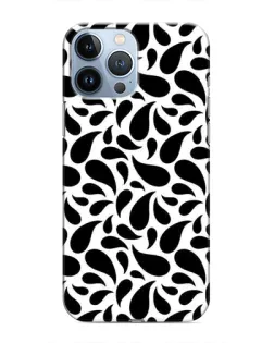 Чохол для iPhone 13 Pro з картинкою «Контрастні чорні краплі»