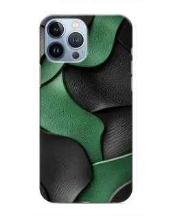 Чохол для iPhone 13 Pro з картинкою «Зелені шкіряні хвилі»
