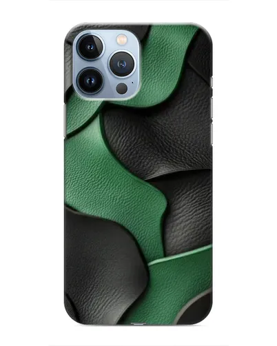 Чохол для iPhone 13 Pro з картинкою «Зелені шкіряні хвилі» Чохол для iPhone 13 Pro з картинкою «Зелені шкіряні хвилі»