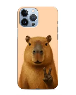Чехол для iPhone 13 Pro с картинкой «Капибара виктория» Чехол для iPhone 13 Pro с картинкой «Капибара виктория»