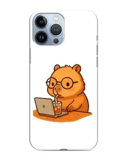 Чехол для iPhone 13 Pro с картинкой «Капибара с ноутбуком» Чехол для iPhone 13 Pro с картинкой «Капибара с ноутбуком»