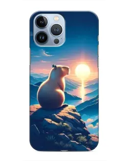 Чехол для iPhone 13 Pro с картинкой «Закат солнца с капибарой» Чехол для iPhone 13 Pro с картинкой «Закат солнца с капибарой»