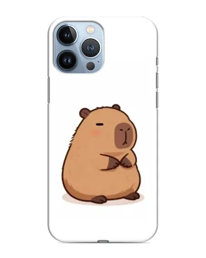 Чехол для iPhone 13 Pro с картинкой «Толстенькая капибара» Чехол для iPhone 13 Pro с картинкой «Толстенькая капибара»