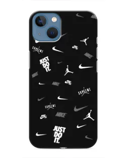 Чехол для iPhone 13 с картинкой «Nike Black Pattern»
