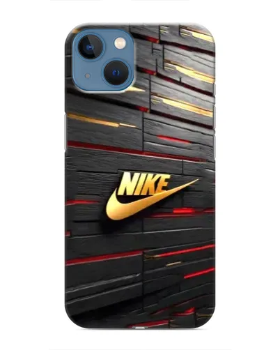 Чехол для iPhone 13 с картинкой «Золотой Nike на металле» Чехол для iPhone 13 с картинкой «Золотой Nike на металле»