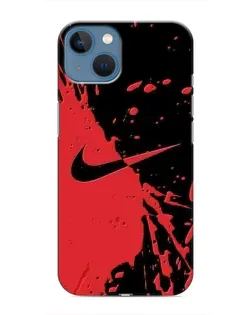 Чехол для iPhone 13 с картинкой «Красные брызги Nike» Чехол для iPhone 13 с картинкой «Красные брызги Nike»