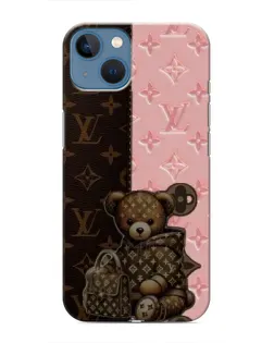 Чехол для iPhone 13 с картинкой «Мишка в стиле LV»