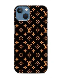 Чехол для iPhone 13 с картинкой «Золотая монограмма LV»