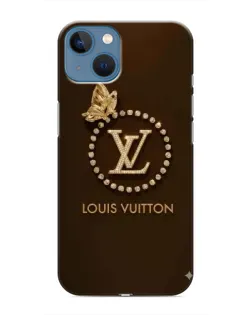 Чохол для iPhone 13 з картинкою «LV — золота печатка»