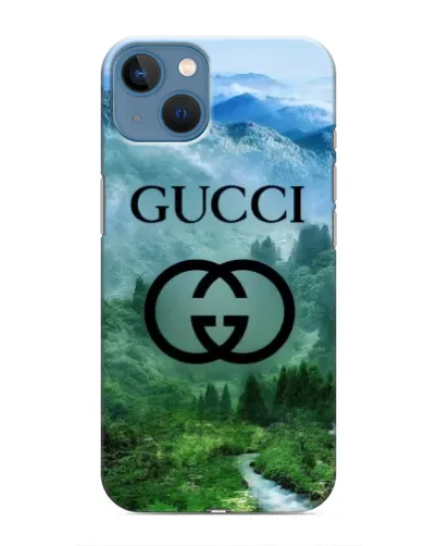 Чехол для iPhone 13 с картинкой «Gucci — горный пейзаж»
