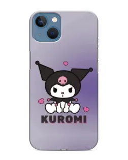 Чехол для iPhone 13 с картинкой «Kuromi — фиолетовый арт»