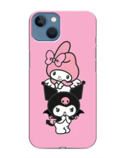 Чехол для iPhone 13 с картинкой «My Melody и Kuromi»