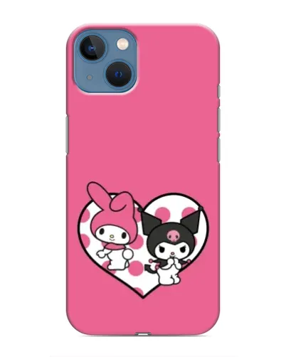 Чехол для iPhone 13 с картинкой «Kuromi и My Melody» Чехол для iPhone 13 с картинкой «Kuromi и My Melody»