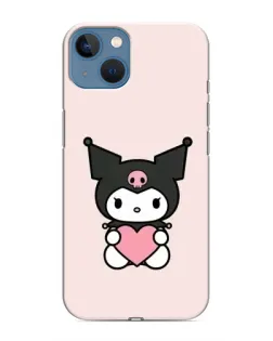 Чехол для iPhone 13 с картинкой «Kuromi и сердце»