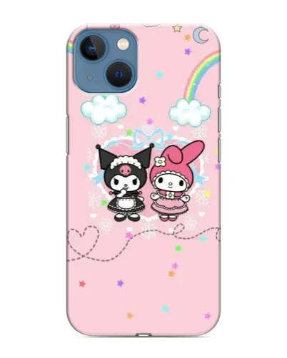 Чехол для iPhone 13 с картинкой «My Melody и Kuromi» Чехол для iPhone 13 с картинкой «My Melody и Kuromi»