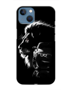 Чехол для iPhone 13 с картинкой «BMW и лев»