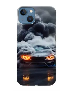 Чехол для iPhone 13 с картинкой «BMW в дыму»
