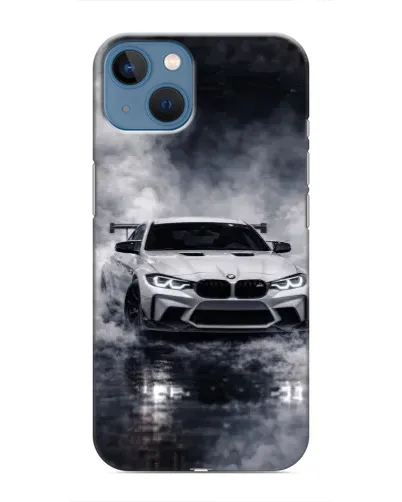 Чехол для iPhone 13 с картинкой «BMW сквозь туман» Чехол для iPhone 13 с картинкой «BMW сквозь туман»